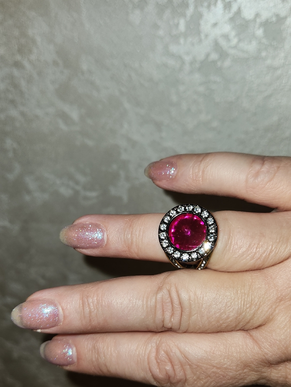 Kurt Geiger Octavia Pink Ring - Picture 4 of 5